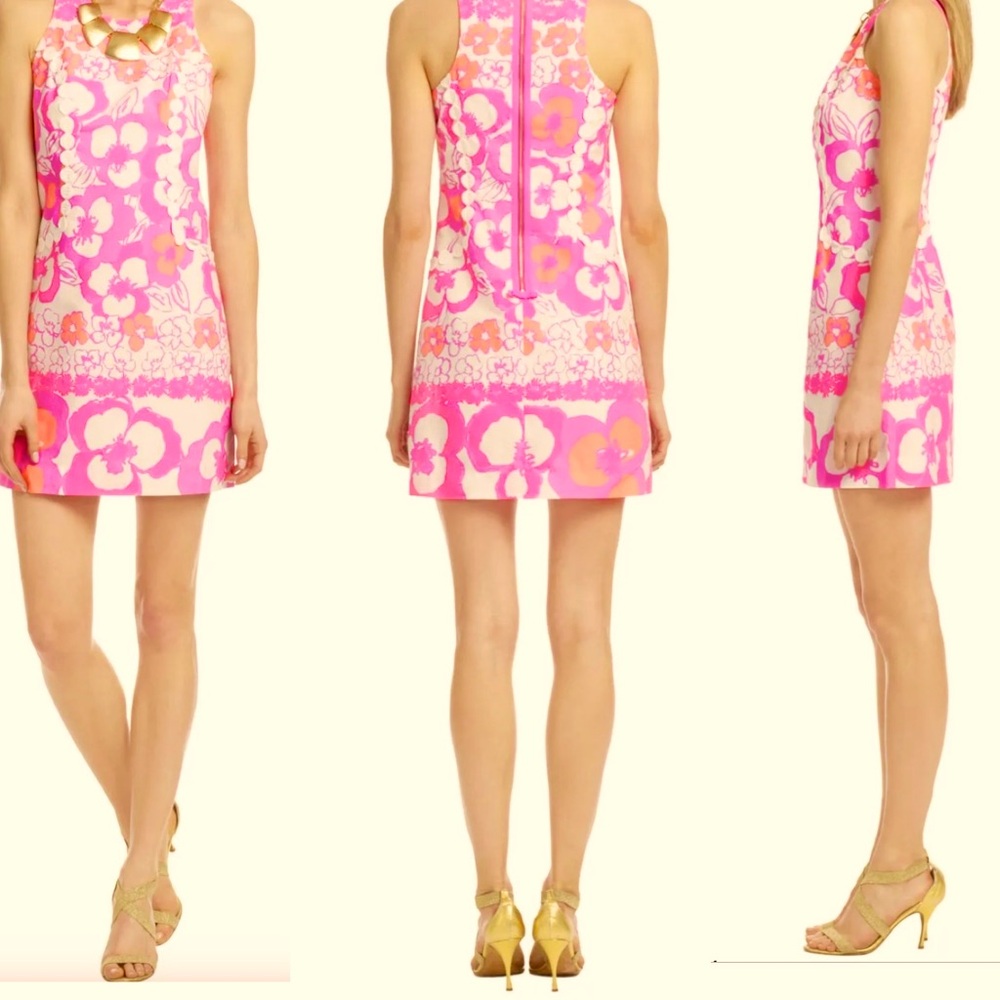 Rare and gorgeous! Lilly Pulitzer Multi Pansy, Dance shift dress, size 6!